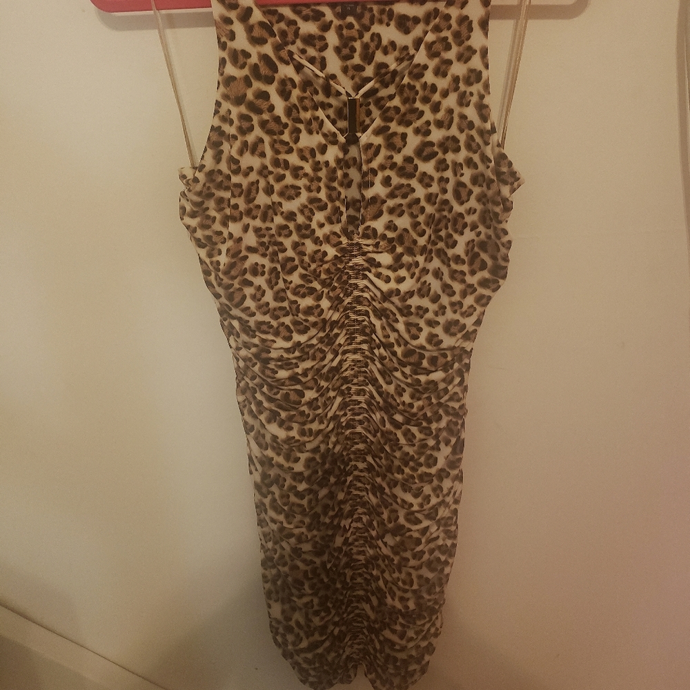 GUESS? Bodycon Ruched Mini Dress XL - Picture 2 of 7